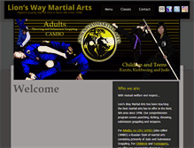 Tablet Screenshot of lionswaymartialarts.com